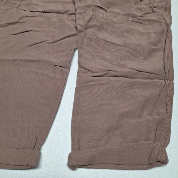 Maurices Cropped Weekender Pants Pull On Brown Stretch Waist Womens 14 With Tags - Picture 3 of 8